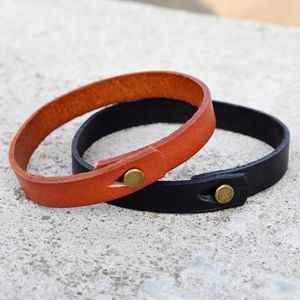 Charm Bracelets Men Bracelet Black Brown Genuine Leather Bangle Retro Cuff Classic Hooks Wristband Women Jewelry Gifts