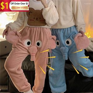 Calças femininas truques calças bonitos voando elefante shorts verão casais engraçados para estudantes solto casa pijamas masculino e feminino