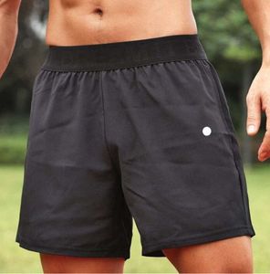 Men Yoga Sports Shorts Outdoor Fitness Quick Dry lululemens Solid Color Casual Running lulu Quarterr Pant lulus style