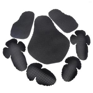 Motorcycle Armor 7 Pieces Black Motorbike Elbow/Back/Shoder/Chest Protection Guards Body Protectors Racing Armours Drop Delivery Autom Otbch