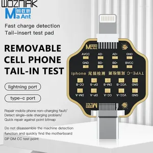 Set di utensili manuali professionali MaAnt Micro USB PCB Test Board Dock di ricarica Flex Tester per iPhone Andorid Type-C Smartphone Riparazione facile