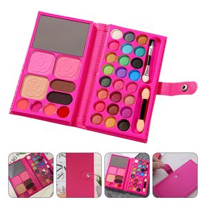 Pallet per ombretti da 33 colori Kit di palette per trucco per bambini per ragazze Accessorio per cosmetici Piatto per principianti per fard in polvere 240123