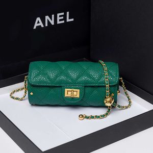 able Caviar Lingge Women's Korean Version New Product Golden Ball Chain Cylindrical Single Shoulder Underarm Crossbody Bag 2024 78% Off Store wholesale