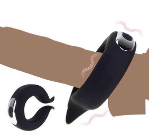 Nxy Cockrings Neuer 10-Gang-Penisring-Vibrator für Männer, Verzögerung der Ejakulation, erotisches männliches Sexspielzeug, Penisdildos, Vibration, schwuler Erwachsener, 2205052742134