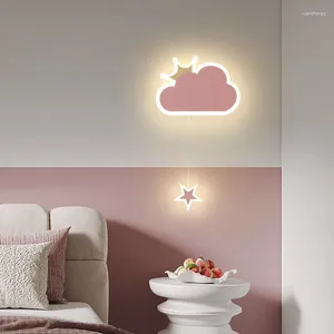 Wall Lamps Nordic Creative Children's Room Lamp Boys And Girls' Cloud Light Lovely Crown Bedroom Bedside Lights Fixtures