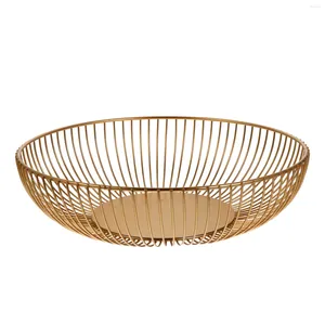 Dinnerware Sets Decorative Bowl Wrought Iron Storage Basket Candy Holder Coffee Table Fruit For Kitchen Wire