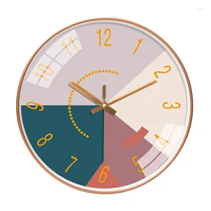 Wall Clocks 12 Inch Living Room Modern Color Insert Simple Household Quartz Clock Creative Mute