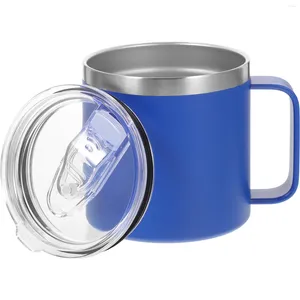 Dinnerware Sets Mug Thicken Metal Mugs Stainless Steel Coffee Water Glasses Daily Use Double Layer Camping Cup With Lid Child