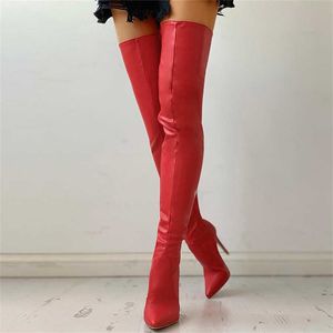 Thigh High Heel Women Shoes Boots Leather Autumn Winter Ankle Fashion Personality Knee Womens Booties Boots 230830