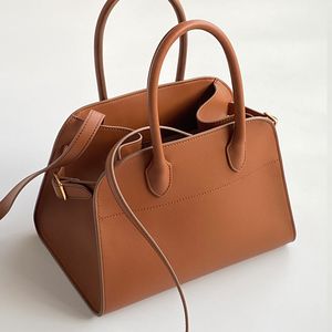 the Row Margaux 10 Belt Bag Designer Closure Detail Mini Double Top Handles Women's Leather Handbags Fashion Shoulder Bags