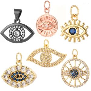 Charms Evil Blue Eye Pendant för smycken Making Sun Designer Diy Earrings Halsband Armband Söt bulk