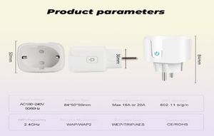 Power Energy Monitor 16A EU UK 10A US WiFi Smart Plug Socket Adapter SmartLife APP Voice Control Works With Alexa Google Home5830591