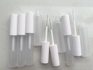 10/20/30/50/100pcs 10ml recipientes de embalagem cosmética vazia maquiagem fosco rímel tubos creme de cílios garrafa recarregável tampa branca 240122