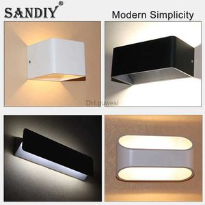 Light Lights Sandiy Nordic Light 12W Sconce Night Lamp for Home Corridor Stair Kitchen Decord Bed بجانب الإضاءة الداخلية AC90-260V YQ240207