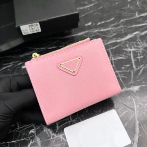 Fashion Wallets Coin Purses Bag Luxury Designer Wallet Purse For Women Men Card Holder Triangle Brand Casual Cardholder Black Navy With Box AA13