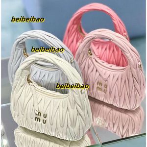 Kvällspåsar Kvinndesigner Cleo Miui Satchel äkta vandring Matelasse Underarm Hobo Luxury Shoulder Bag Handväska Rem Clutch Purses Crossbody Bags 2024