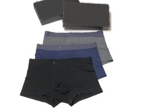 2024 boutique mens biancheria intima di puro cotone top designer di lusso biancheria intima da uomo nero grigio blu biancheria intima scatola da 3 pezzi Mutande