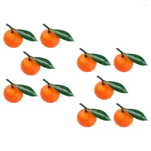 パーティーデコレーション10 PCSオレンジフェイク家庭用果物装飾的な偽のモデルフォームシミュレーションアクセサリー