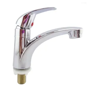 Bathroom Sink Faucets Single Cold Basin Zinc Alloy Faucet Handle Hole Desk Mounted Mixer Tap Accessories