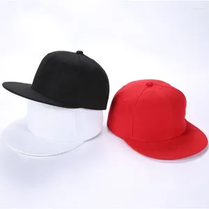 Ball Caps 22 Styles Women Men Summer Hip Hop Style Baseball Cap Flat Bill Brim Blank Solid X7YA