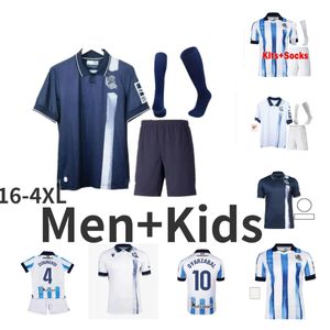 2023 2024 Real Sociedad maglie da calcio OYARZABAL SADIQ ANDRE SILVA ZUBIMENDI BRAIS MENDEZ MERINO LE NORMAND GOROSABEL casa lontano 3rd Uomo bambini ARITZ maglia da calcio 4XL