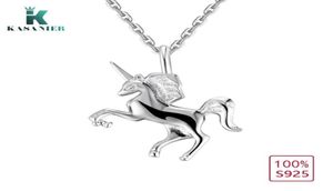 Kasanier 100 925 Sterling Gümüş Kadınlar Kolye Uçan Unicorn Figür Kolye Moda Takı Fabrikası 9448650