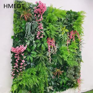 4060 cm Grünpflanzen Rasen Wand Kunstblume Rasen Eukalyptusblatt Teppich Gras Hochzeit Hintergrund Fenster Garten Home Deco 240127