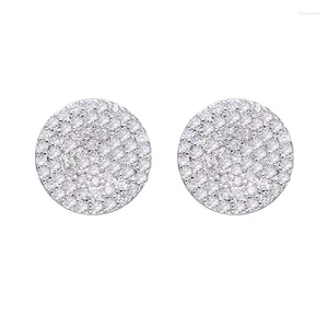 스터드 귀걸이 베티 에스 스마트 디자인 여성을위한 스터드 이어링 둥근 모양 Wirh Cubic Zircon Classical Style Elegant Ear Studs Dress Up First Choice