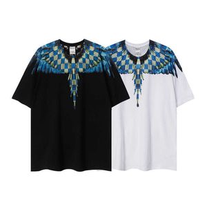 MB Herren T-Shirts 24SS Designer Marcelo MB Trendy Badminton Kurzarm Checkerboard Wings bedrucktes Herren T-Shirt Sommer 5898