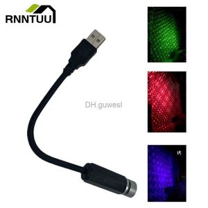 Gece Işıkları Dekoratif Nesneler Figürinler Rnntuu LED Yıldızlı Gökyüzü Gece Işığı 5V USB Powered Projektör Lambası Araba Çatı Ev Odası Tavan Dekor Fiş ve Oyun YQ240207