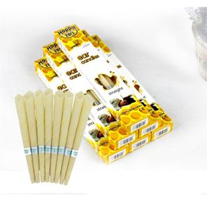 20st Happy Ear Candles Ear Wax Clean Removal Natural Beeswax Propolis Indiana Therapy Fragrance Candling Cone Airde Relaxation2404441