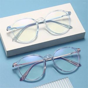Óculos de sol ins mulheres homens quadrados quadro claro óculos anti-azul luz míope óculos miopia transparente