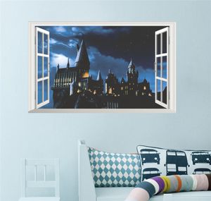 3d escola janela adesivos de parede para quartos de crianças decoração de casa decalques de parede diy cartaz pvc mural art7874283