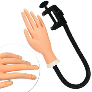 1 pçs arte do prego mão falsa flexível macio ajustável plástico dedo prática prótese modelo manicure treinamento ferramenta de exibição lynd275240129