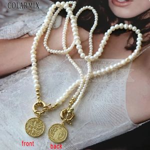 Collana a 5 fili di perle con pendenti San benito collana gioielli in zirconi da donna 240127