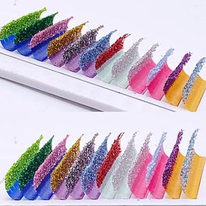 Cílios postiços glitter cor extensão de cílios individuais cílios de fadas volume russo pré-fabricado fã natal halloween chicote