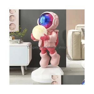 Dekorativa föremål figurer modern konst heminredning astronaut staty harts hantverk mode scpture kreativ korridorgolvdekoratio dhepa