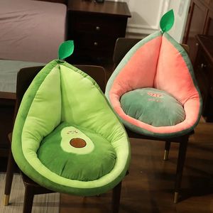 Avocado Watermelon Peach Plush Seat Cushion Indoor Floor Stuffed Sofa Colorful Animal Decor Pillow for Children Grownups Gift 240123