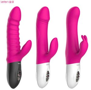 Leten Rabbit Clitoris Stimulator Sex Machine Vibrator laddningsbar uppvärmningsmassager Orgasm Mastrubator Vuxna Sextoys för kvinnor8842438