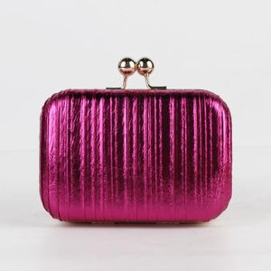 Fioletowe paski torebki małe torebka sprzęgła dla kobiet projektantki luksusowe portfele na ramię na ramię