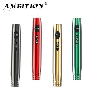 Ambition Wireless Tattoo Machine Pen Permanent Makeup Eyeliner Tools Mikropigmentierung SemiPermanent 240123