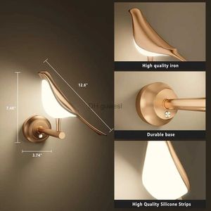 Luci notturne Lampade a LED Luce notturna per uccelli Comodino Lampada a sospensione Colori Lampada in acrilico Decorazioni per la casa Sconce per interni YQ240207