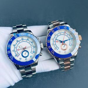 Designer relógio masculino relógio de alta qualidade luxo mens relógios mostrador branco cerâmica incrustada movimento automático safira vidro relógio montre de luxe w