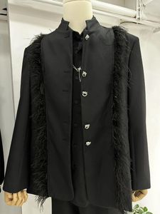 Men's Jackets AD9137 Fashion Coats & 2024 Runway Luxury European Design Party Style Clothing