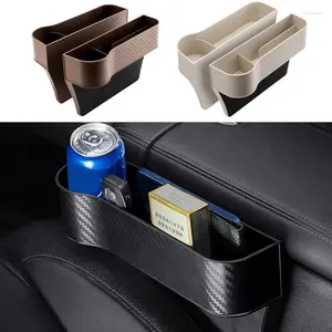 Car Organizer 2Pcs Seat Storage Box Antiskid Fix Left Right Side Pocket Crevice Multifunction