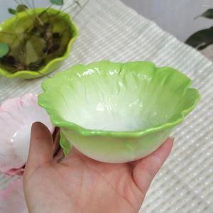 Tigelas de alta temperatura underglaze esmalte pratos de porcelana talheres domésticos repolho crianças