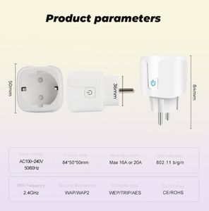 Power Energy Monitor 16A EU UK 10A US WiFi Smart Plug Socket Adapter SmartLife APP Il controllo vocale funziona con Alexa Google Home9997129