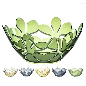 Plates Clear Fruit Bowl Multifunctional Plate Petal Shape Storage Tray Flower Cutout Tableware Decorative Bowls