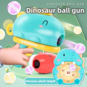 Barn Dinosaur Sticky Ball Gun Cartoon Dart Board Target Shooting Outdoor Sports Games Toys Gift 240202