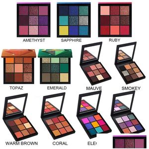 Eye Shadow Top Quality Drop Rätt version 9 Färger Eyeshadow Palette Topaz Ruby Amethyst Sapphire Emeral Delivery Health Beauty Ma DHZ4D